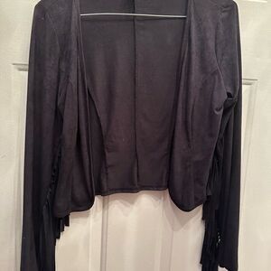2/$15 Black fringe cardigan